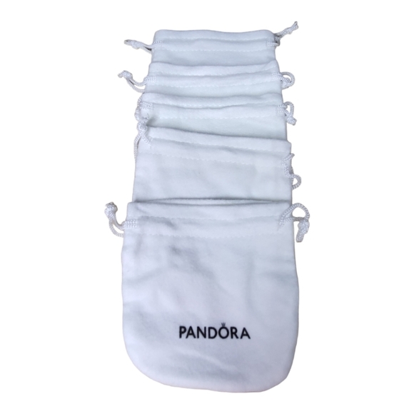 Pandora Anti-Tarnish and Dust Jewelry Drawstring Pouches 5 Pieces NWOT - Picture 2 of 2